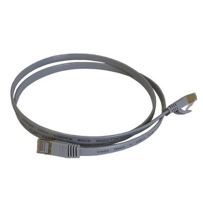 1m CAT7 Patchkabel Netzwerkkabel flach Internet Kabel grau Patch