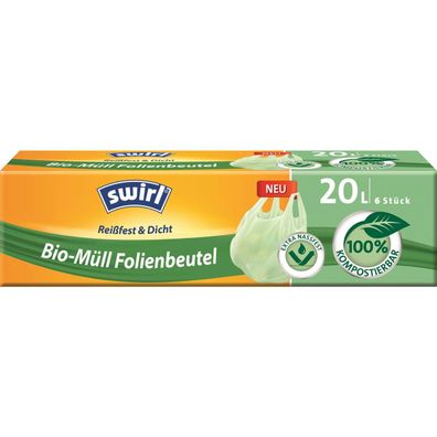 swirl® 936608 Bio-Müll Folienbeutel 20,0 l 6 St