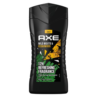 Axe Duschgel Wild Green Mojito 3 in 1 Body Face Hair Wash 250ml