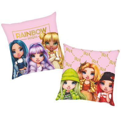 Girls | Rainbow High | 40 x 40 cm | Kinder Deko-Kissen | Wende-Motiv