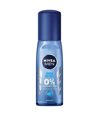 Nivea Deo Zerstäuber for Men Blau Fresh ohne Aluminium 75ml 6er Pack