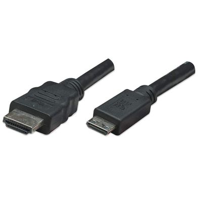 Manhattan 304955 Manhattan HDMI-Kabel High Speed Mini A -> A St/St 1.80m sw