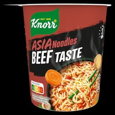 Knorr Asia Noodles Beef Taste 63g Becher