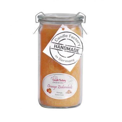 Candle Factory Mini Jumbo Orange Zedernholz Duftkerze Dekokerze 307-081