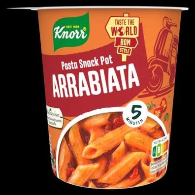 Knorr Taste the World Pasta Snack Arrabiata 66g Becher