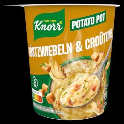 Knorr Kartoffel Snack Röstzwiebeln & Croutons 48g Becher