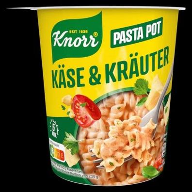 Knorr Pasta Snack Pot Käse & Kräuter 59g Becher