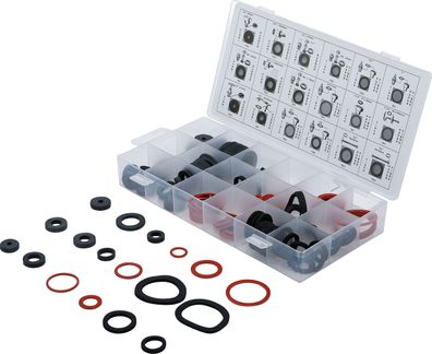 Dichtring-Sortiment | Gummi und Fiberglas | 141-tlg. BGS