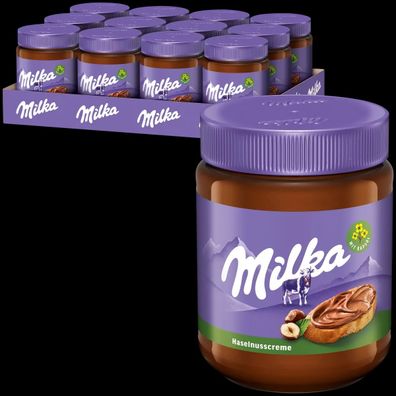 Milka Haselnusscreme 12x350 g Glas