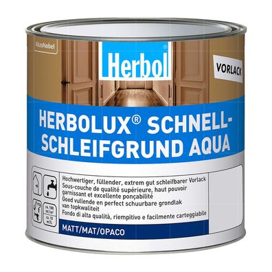 HERBOL Herbolux Schnellschleifgrund Aqua 0.75 LTR weiss matt Grundierung Vorlack