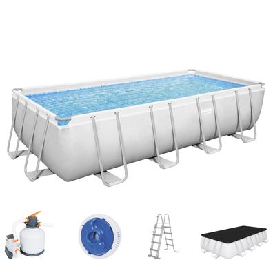 Power Steel™ Frame Pool Komplett-Set mit Sandfilteranlage 549 x 274 x 122 cm,