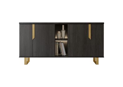 Sideboard Orion in Schwarz/Gold