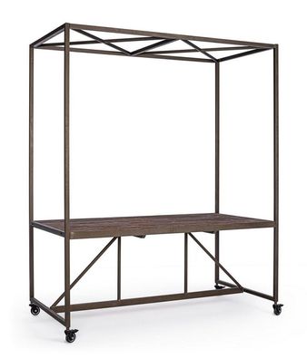 Tisch Ausstelltisch 180 x 90,5 x 220 cm Gestell aus Stahl Tischplatte aus Tanne