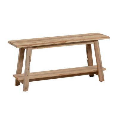 Bank Safara 100 x 32 x 46 cm Teakholz Bank Sitzbank Sitzgelegenheit Neu