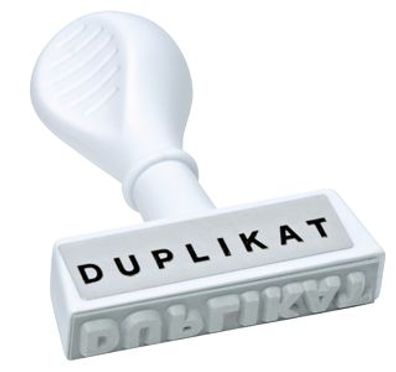 WEDO Textstempel Duplikat 19314 Stempel 4,5cm Breite Lagerstempel