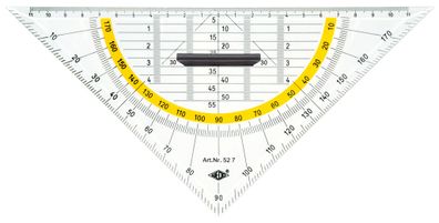 WEDO® Zeichendreieck Geodreieck 250mm m. Griff 52 7
