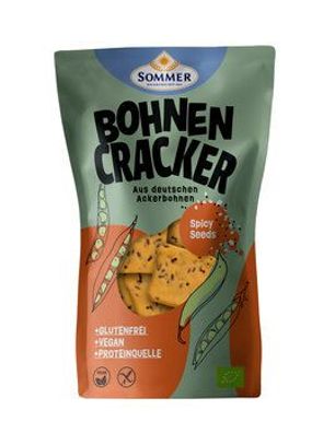 SOMMER 3x Bio Bohnen Cracker Spicy Seeds glutenfrei vegan 100g