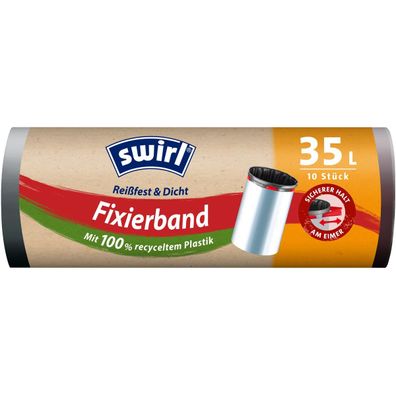 swirl® 4629 swirl® Müllbeutel Fixierband-Müllbeutel 35,0 l 10 St