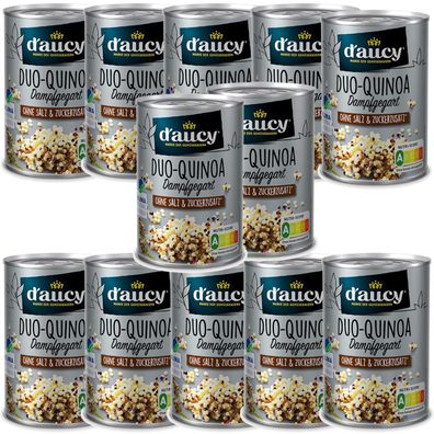 d'aucy Duo-Quinoa - 100% ohne Salz und Zuckerzusatz, 12 x 110 Gramm Dose