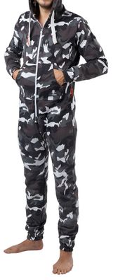 O´Poppy Jumpsuit Herren mit spitzer Kapuze camo urban