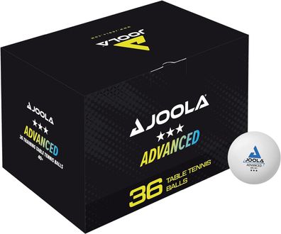 JOOLA Tischtennisbälle Advanced Training Bälle 36KT weiß | Plastikbälle Non Cellu