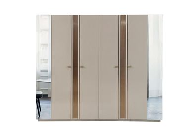 Design Kleiderschrank Beige Holz Schrank Kinderzimmer 6-tür Neuheit