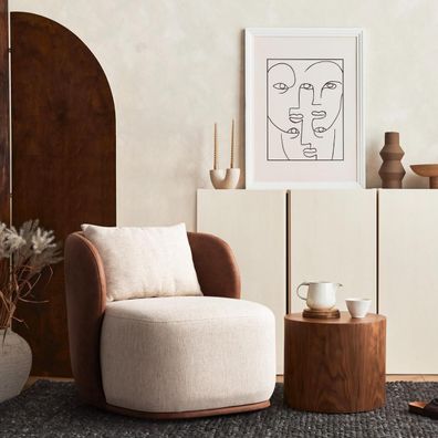 Sessel Modern Holz Design Wohnzimmer Möbel Mehrfarbig farbe Luxus Stil