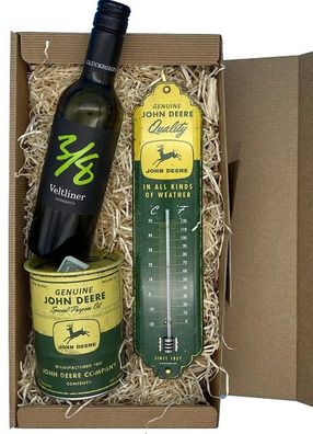 Geschenkbox John Deere Traktor Wein Box S2