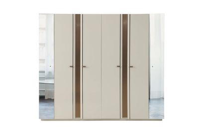 Kleiderschrank Beige Holz Schrank Design Kinderzimmer 6-tür Neuheit