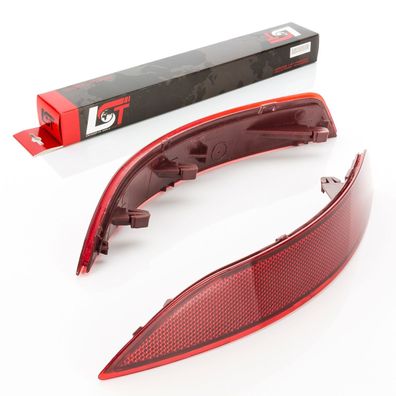 2x Reflektor Rückstrahler Stoßstange hinten links rechts rot für VW Jetta IV -14