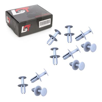 10x Für BMW 5er Radhausschale Radkasten Spreiznieten Befestigung Clips Grau