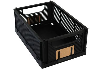 Klappbox 25 x 16,5 cm Aufbewahrungsbox schwarz Klapp- und stapelbar