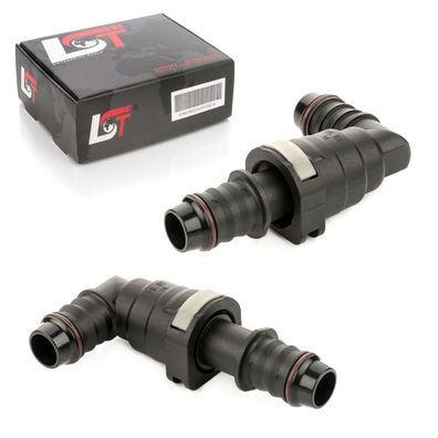 2x Schnellkupplung mit Gegenstück Set Kraftstoffleitung L-Stück 15,82 - 16 mm