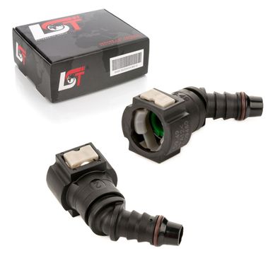 2x Schnellverschluss Kraftstoffleitung Schlauchkupplung gewinkelt 9,49 * 9,49 mm