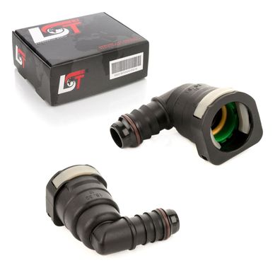 2x Schnellverschluss Kraftstoffleitung Schlauchkupplung L-Stück 15,82 * 14 mm