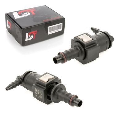 2x Schnellkupplung Gegenstück Set Kraftstoffleitung L-Stück schmal 7,89 * 4,5 mm