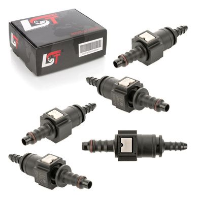 5x Schnellkupplung Gegenstück Set Kraftstoffleitung gerade schmal 7,89 * 5,5 mm