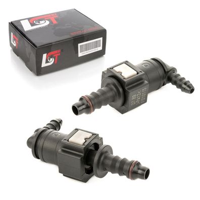 2x Schnellkupplung Gegenstück Set Kraftstoffleitung L-Stück schmal 7,89 * 5,5 mm