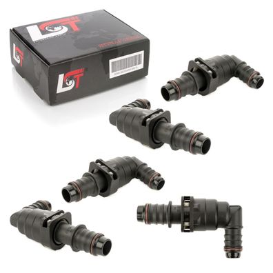 5x Schnellkupplung mit Gegenstück Set Kraftstoffleitung L-Stück 14 * 15,82 mm