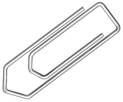 Q-Connect® KF01313 Briefklammer, Metall, 32 mm, verzinkt, Schachtel mit 1000 Stück