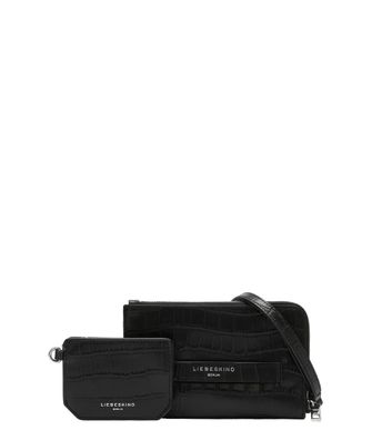 Liebeskind Berlin Lora Multi Pouch Kroko Schwarz