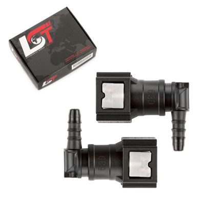 2x Schnellverschluss Kraftstoffleitung Schlauchkupplung L-Stück schmal 6,3 * 5mm