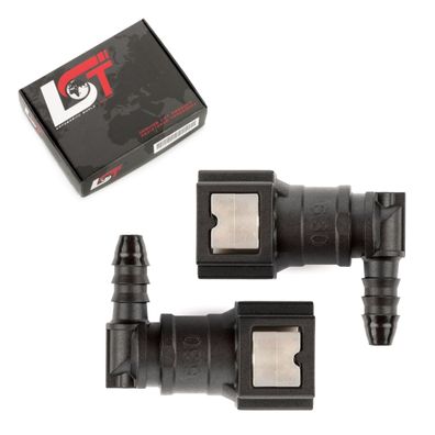 2x Schnellverschluss Kraftstoffleitung Schlauchkupplung L-Stück schmal 6,3 * 6mm