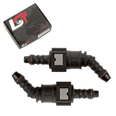 2x Schnellverschluss mit Gegenstück Set Kraftstoffleitung 45° Winkel 7,89 * 9 mm