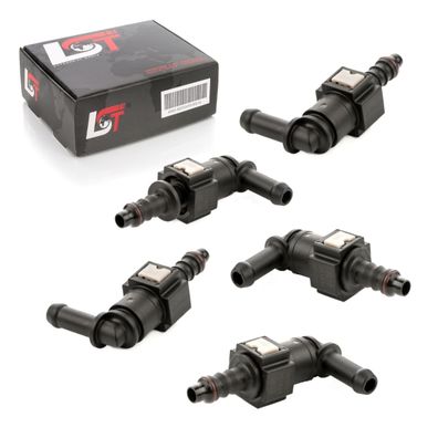 5x Schnellverschluss mit Gegenstück Set Kraftstoffleitung L-Stück 7,89 * 8 mm