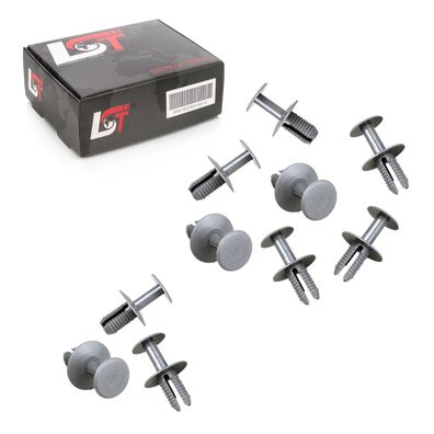 10x Für VOLVO Mitsubishi BMW Unterfahrschutz Unterbodenschutz Clips Dunkelgrau