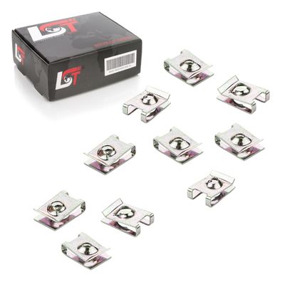 10x Blechmutter Stoßstange Klammer für AUDI BMW Mercedes SKODA 4,8mm