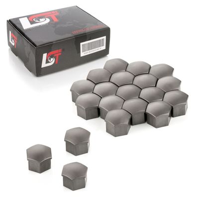 20x Radschrauben Abdeckkappen 17 mm grau für Citroen Peugeot DACIA Renault