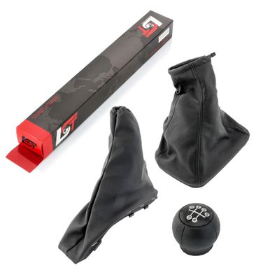 Schaltknauf 5-Gang Schaltmanschette Handbremsbezug Set für OPEL ASTRA G 98-09