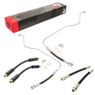 6x Bremsschlauch Rohrleitungen Satz vorne hinten links rechts für AUDI A6 4B C5